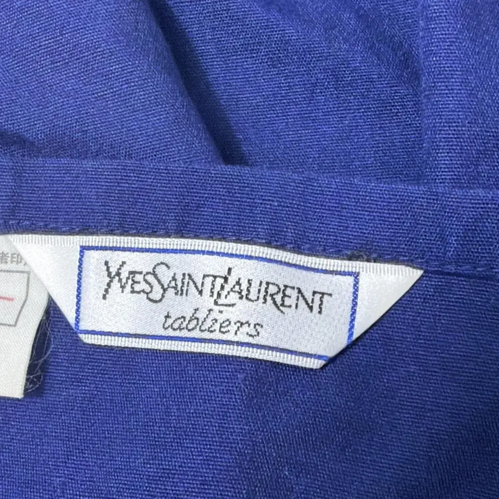 Vintage Yves Saint Laurent (YSL) Bicolor Apron Blue & White